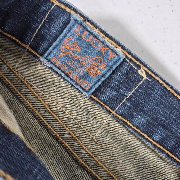 Lucky Brand USA Button Fly Lil Maggie Bootcut Vintage Mid Rise Blue Jeans 28 - Picture 4 of 7